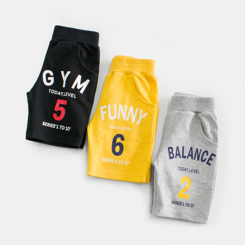 

Wholesales Breathable Cotton Boys Comfortable Summer Shorts Boys Kids for Toddler Boy Solid Color with Pockets and Rope