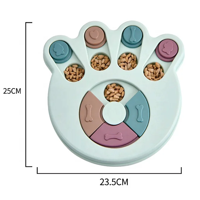 

2022 New Pet puzzle slow food plate divider control diet Toy Turntable Eating Puzzle Slow Food