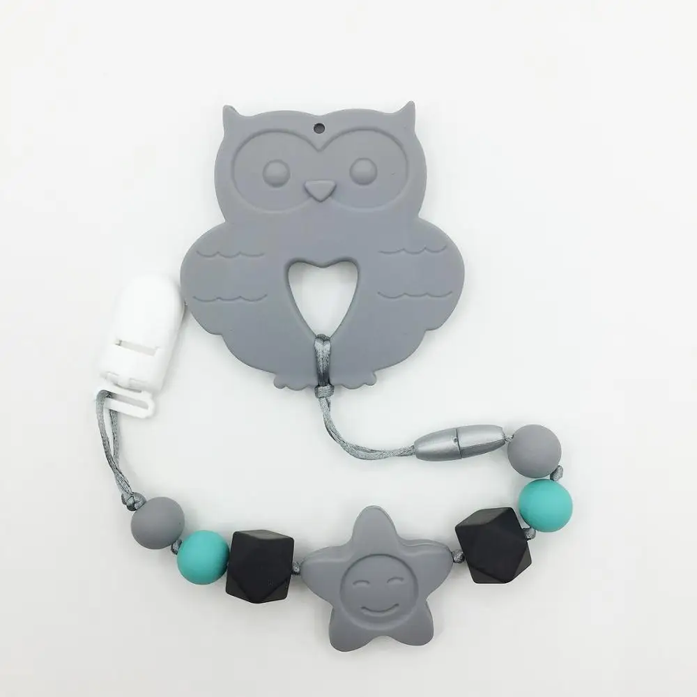 

Silicone Teething Pacifier Clips Beads Silicone Pacifier Chain Holder For Nipples Baby Chew Toys Wholesales, 9 colors available