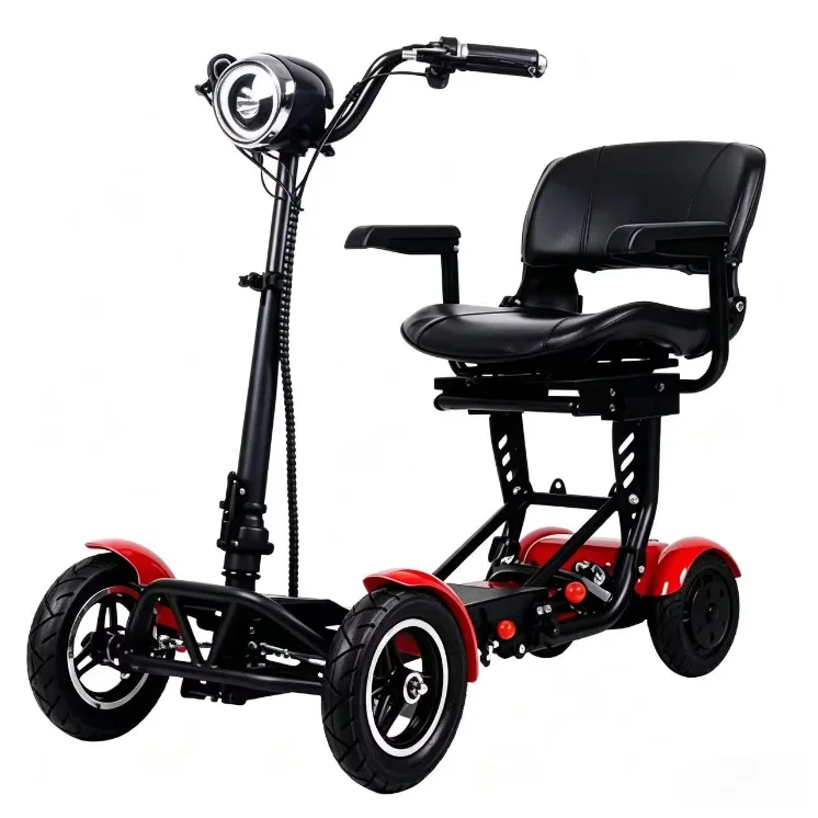 Foldable 10" 4 Wheel E-Scooter 500W Dual Motor Lightweight With Basket For Seniors Elderly Daily Travel US Warehouse Stock