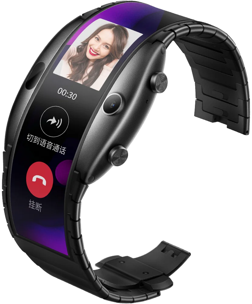 

New Nubia ALPHA Watch phone 4.01 foldable flexible display Sports Real-time message reminder Bluetooth calling Mid-air gestures