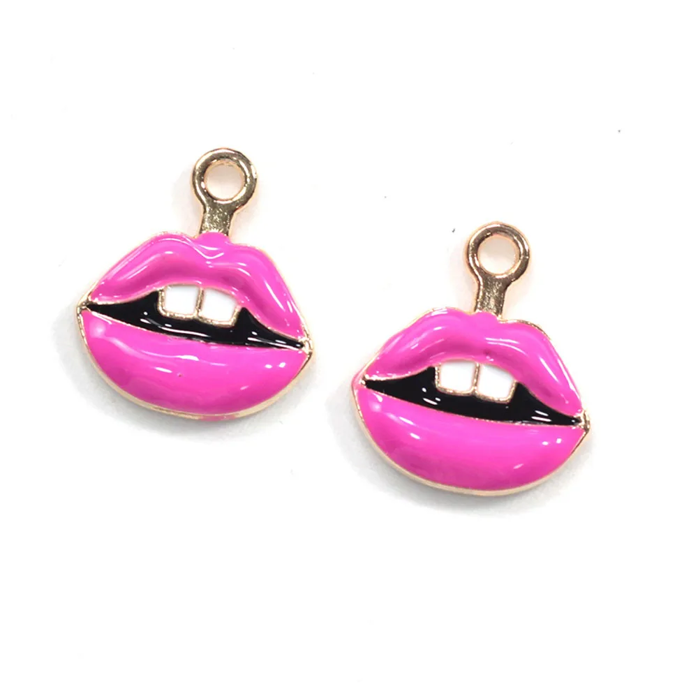 

Enamel Metal Charm Jewelry Lipstick Bag Dance Shoes High Heel Makeup Handmade