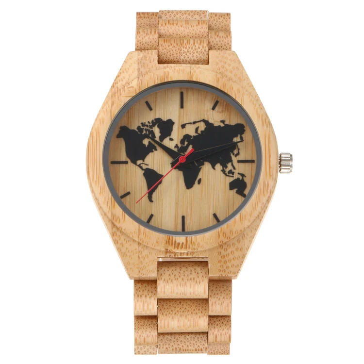 

WD 222 Original Wood Wrist Watches Simple Stylish Earth pattern Men Watch Newest Style Male Design Wooden Watch