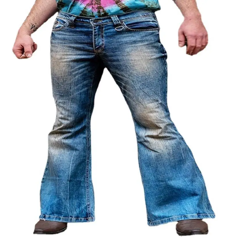 

men clothing Fashion high quality ripped jeans for top market high lever punk denim pant man