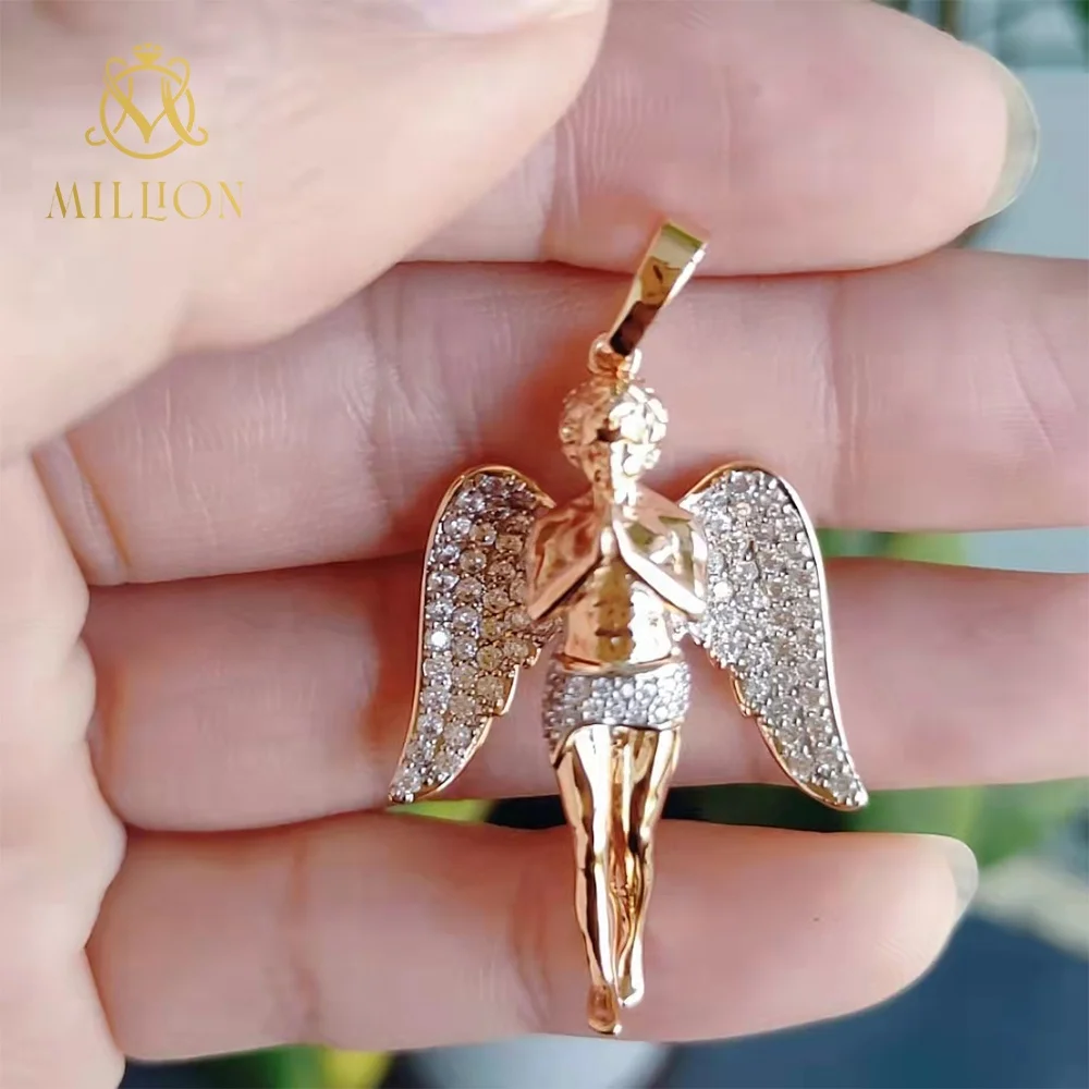 

W2225 China xuping jewelry 18k gold plated Pure Copper Zircon Angel Pendant For Necklace