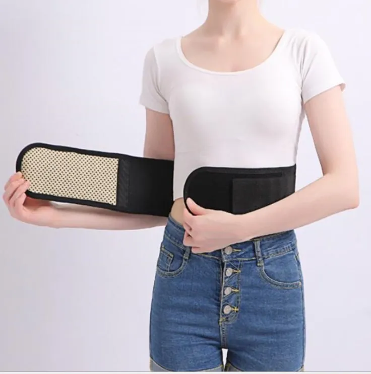 

Factory wholesale self-heating tourmaline magnetic therapy waist belt Waist Belt / Support/Brace, Black