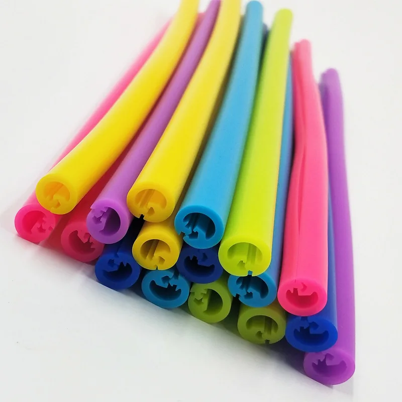 New Ezip Silicone Straw Easy Cleaning Reusable Split Apart Drinking Straws Resealable Straw