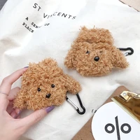 

3D Dogs Cute Case for Airpods 2 1 Furry Cloth Wireless Earphones Knitted Plush Skin Covers for air pods Accessories for Girls