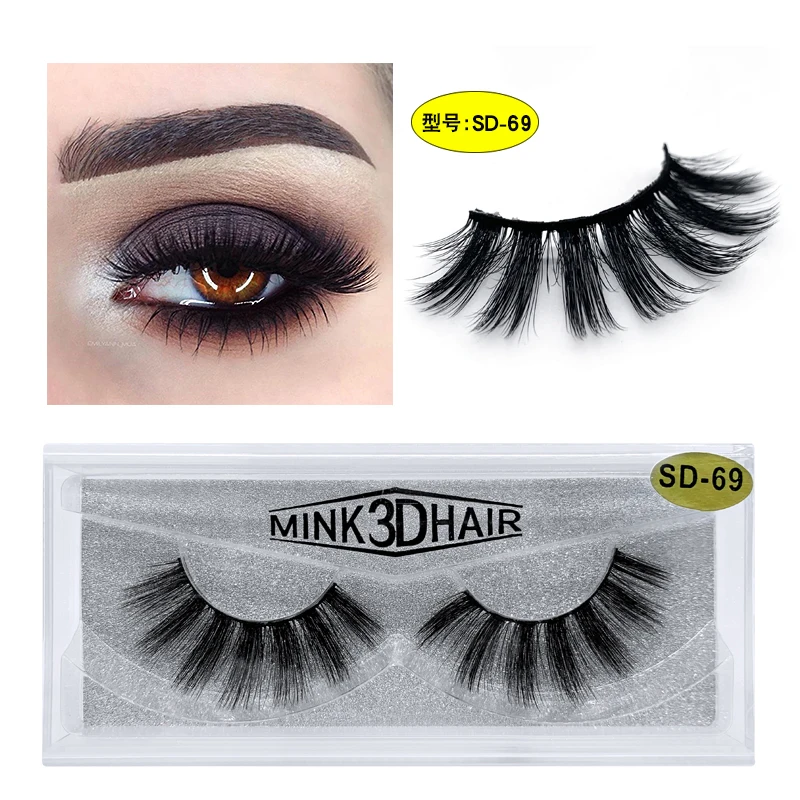 

New styles 3d fluffy mink eyelashes ,flirty look and soft strong cotton band 3D Siberian Mink Strip Eyelashes