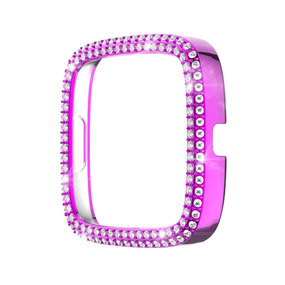 

Dial Protective Case for Fitbit Versa 2 Smart Watch Sport Digital PC Diamond Protector Wristwatch Protected Shell Waterproof Fit