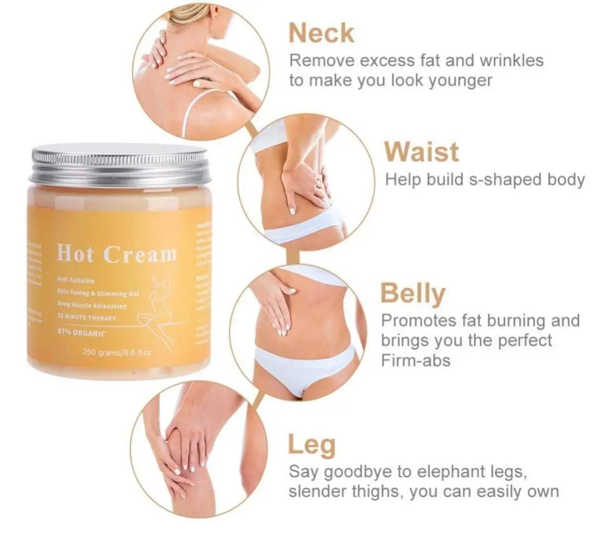 

free shipping 250g Natural Effective Slimming Cellulite Cream Lose Weight Chili Body Hot Cream Fat Burner Weight Loss Creams