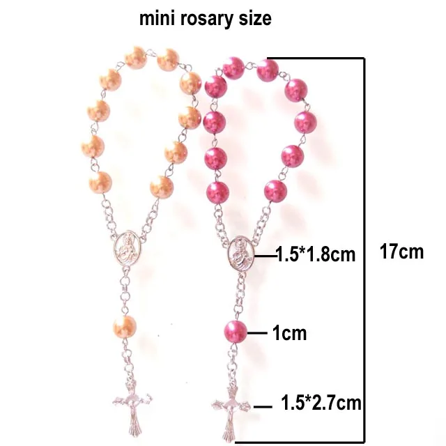 Rosario Da Dito Mini - Bomboniera Battesimo E Matrimonio Con Croce Metallica - Foto 2