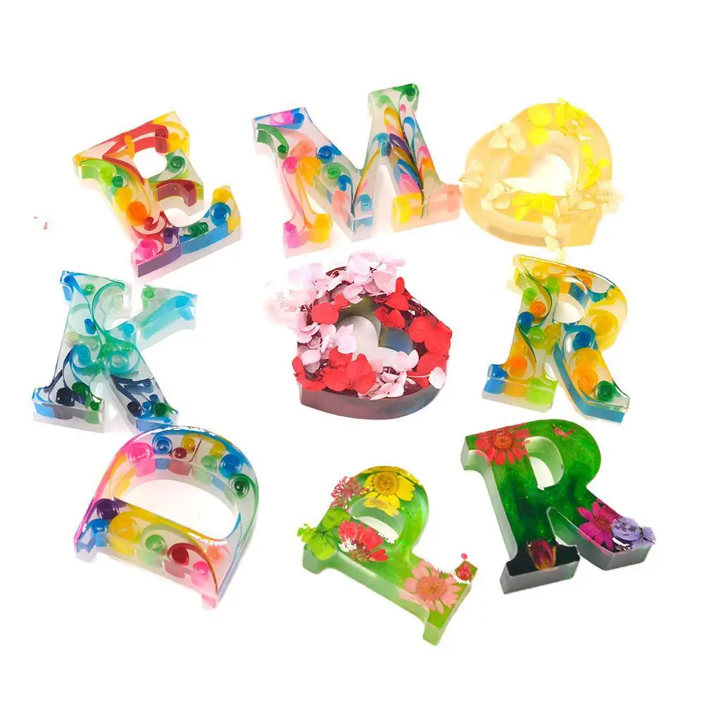 

6cm/2.4 inch large alphabet silicone mold/cutter handmade resin word sign mold letter resin casting silicone alphabet mold