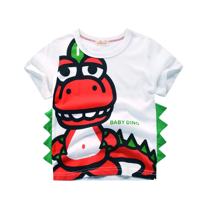 

Boys And Girls Dinosaur Half-sleeved Children's Summer Short-sleeved T-shirt Top Summer