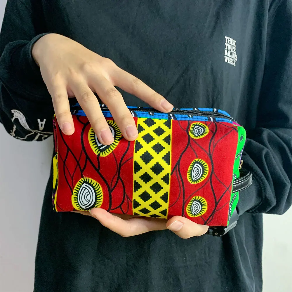 

2021 Fashion Accessories African Makeup Bag Women New Daily Design Makeup Bag, As pictures