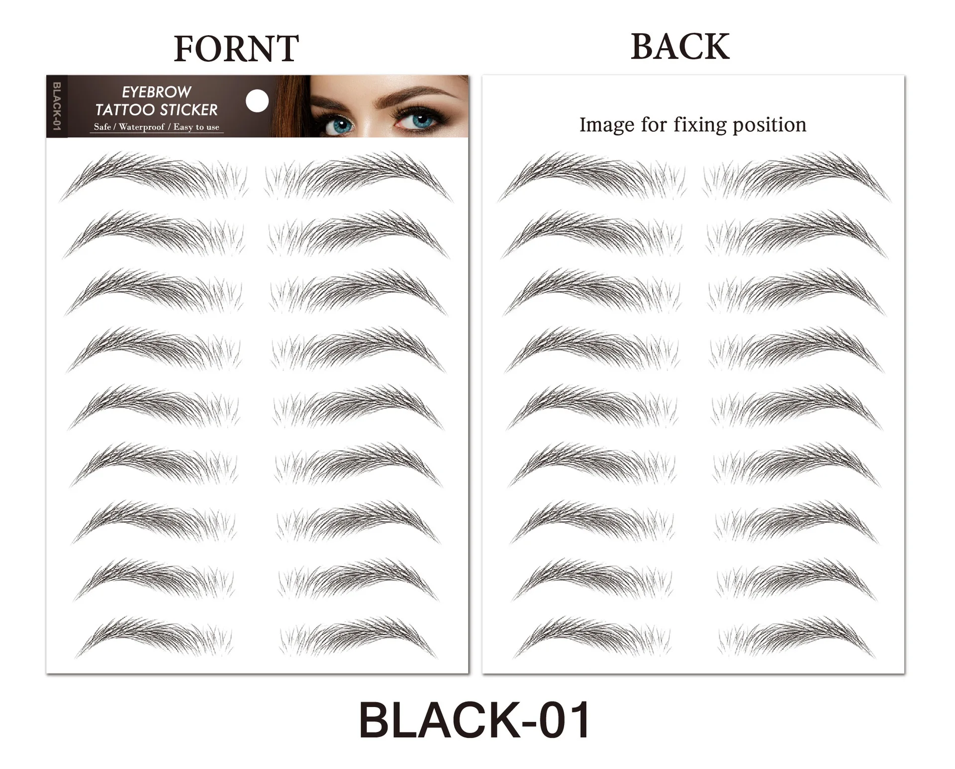 

OEM waterproof longlasting high quality eye brow makeup vegan long lasting eye brow tattoo eyebrow stickers