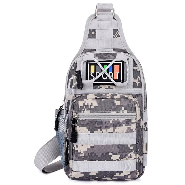 

2021 New Men'S Nylon Messenger Bag Multi-Layer Shoulder Bag Waterproof Military Fan Tactical Backpack Chest Bag Outdoor, Black khaki bag