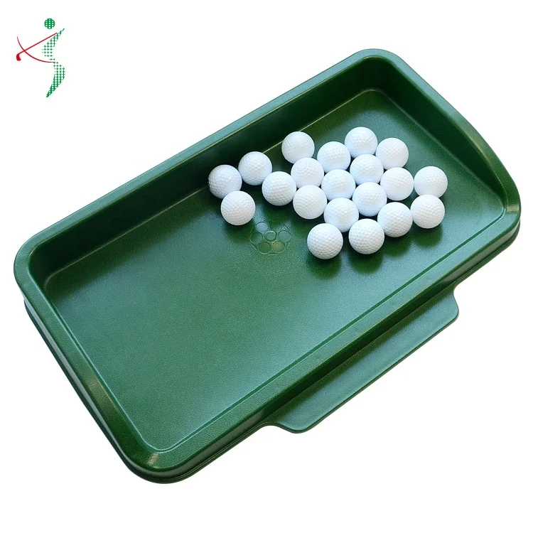 

Factory Wholesale Plastic Golf Ball Tray for Driving Range Golf Balls Holder Storage Box, Green