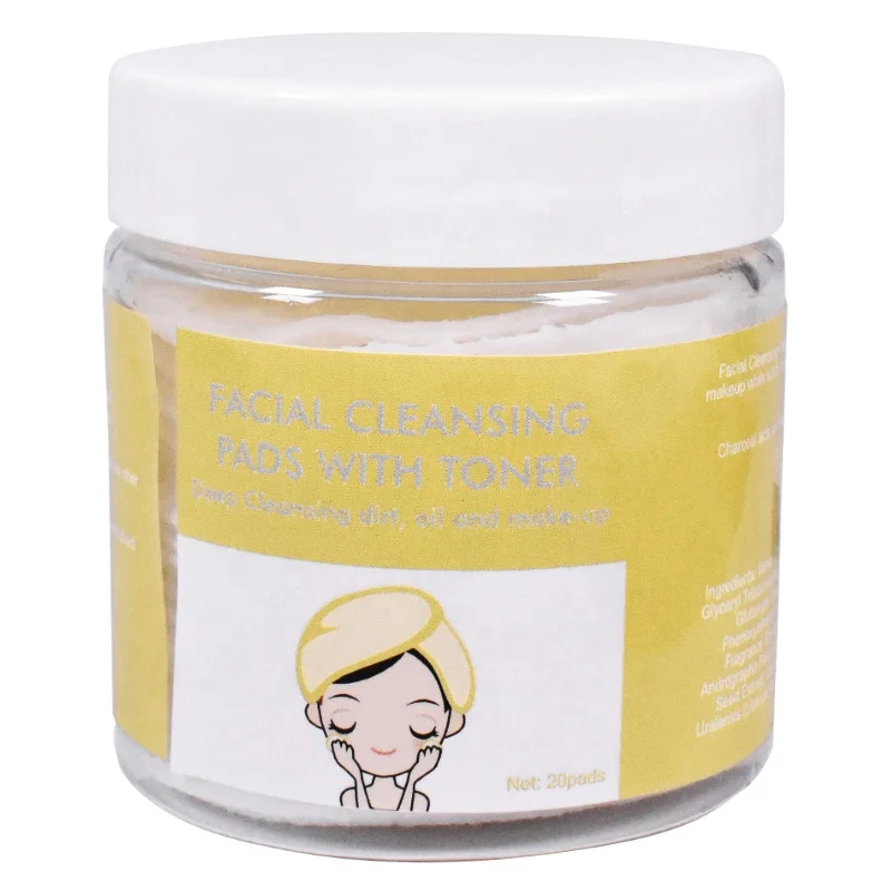 

Private label OEM Facial Cleansing Pads With Toner Peeling Pads Bamboo Cotton Peeling Makeup Pads