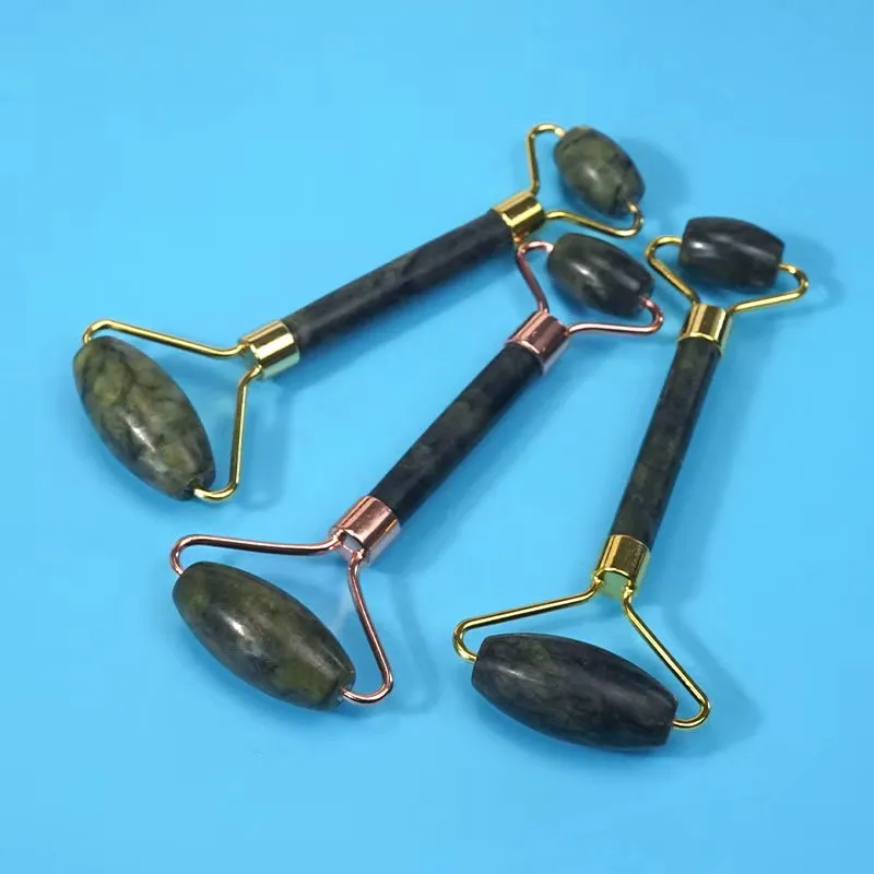

100% Natural Jade Face Roller with jade vibrating rollers