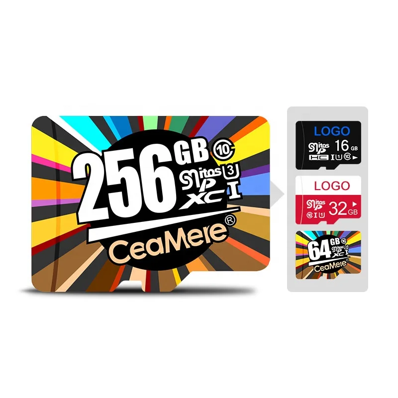 

Ceamere Original Cheap Micro Memory card 32GB 128GB 64GB Class 10 U3 256GB Micro TF Flash Memory Card For Smart Phone Camera GPS