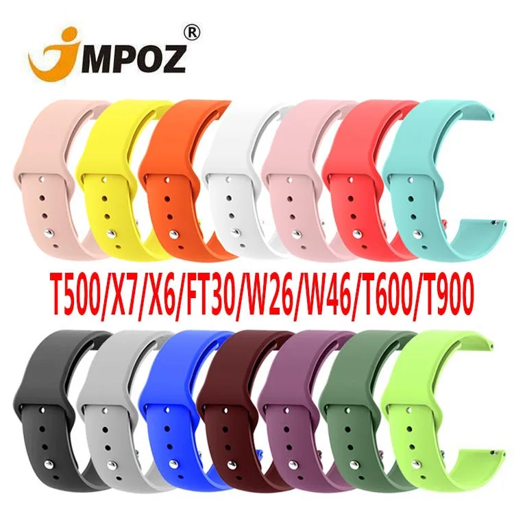 

Luxury Smart Watch Band Series 5 44mm 42mm 40mm 38mm Strap Silicone Sport Loop Bracelet for T500 X7 W466 W26 smart Watch Band, 51 colors