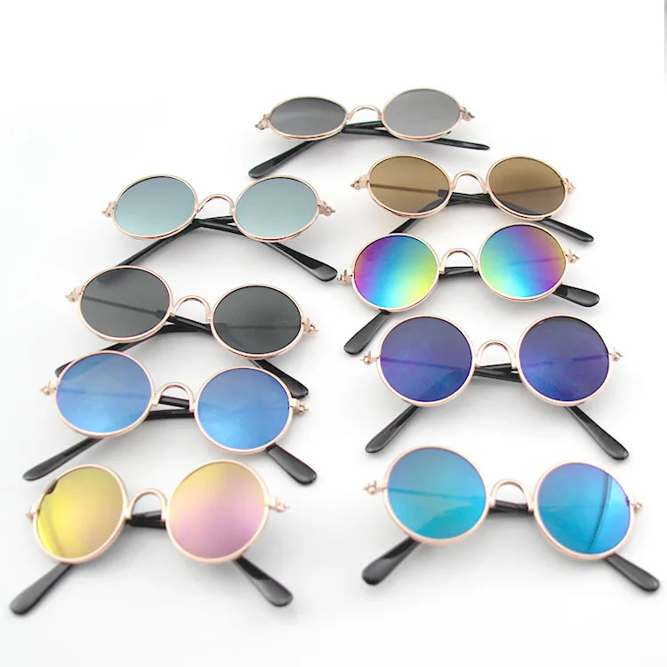 

FREE SHIPPING Classic Retro Circular Metal Creative Trend Dog Pet Personality Fashion Lovely Toy Sunglasses Cat Pet Glasses, 1/2/3/4/5/6/7/8/9/10/11/12