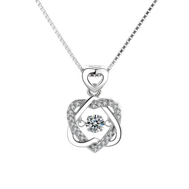 

Free Shipping To USA Heart Shaped Pendant 925 Sterling Silver Oxidized Jewellery, White