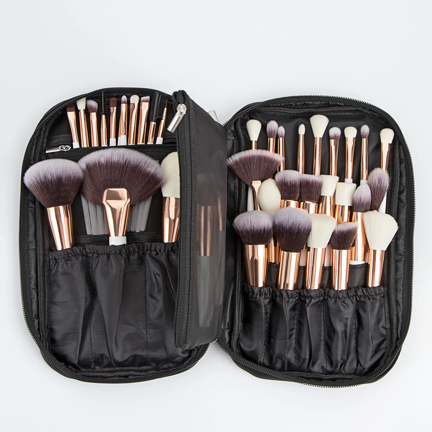 

Professional 40pcs Makeup Brush Set White 16pcs Makeup Tool Loose Powder Brush Eye Shadow Brush Makeup travel Kit With Bag