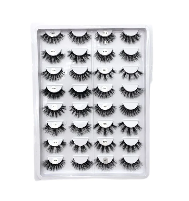 

Surchine degradable handmade organic cruelty free eyelash logo custom make your own brand with private label lashbox packaging