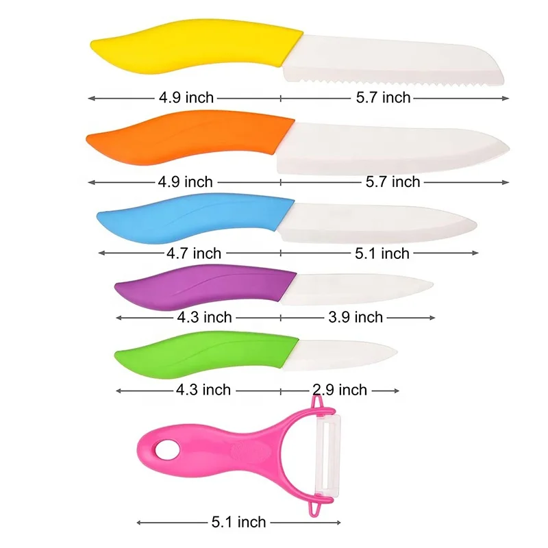 

SHUNTUO Paring Fruit Knife Chef Knives Ceramic kitchen sharp colour knife set with peeler, Customerized product