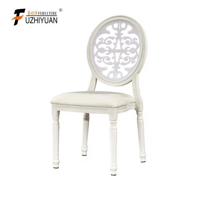 

Pop aluminum alloy luxury event furniture wedding chair, White