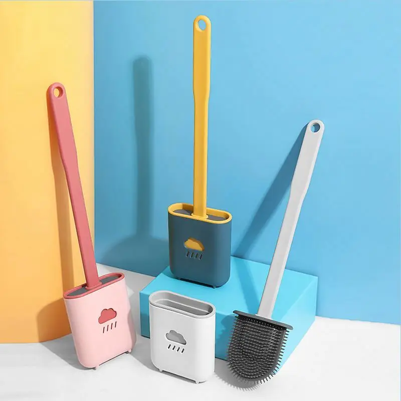 

Small Order PP Stainless Steel TPR Material Household Long Handle Toilet Cleaning Brush, Gray,blue,pink