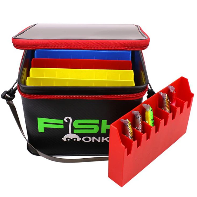 

WEIHE Fishing Lure Storage Case Multi-function Fish Bucket Bag With Detachable Waterproof Bag Fishing Tackle Boxes Tools, See details