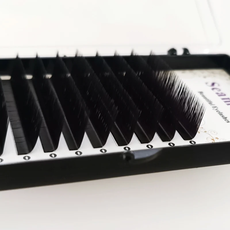 

easy fanning lash wholesale natural Russian eyelash CC D DD curl volume russian eyelash extension wholesale, Natural black