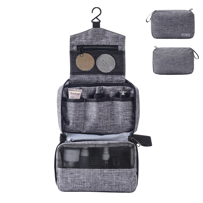 

Hanging Travel Toiletry Bag for Mens and Women Portable Makeup and Toiletries Organizer Kit Travel Hygiene Toiletry Bag