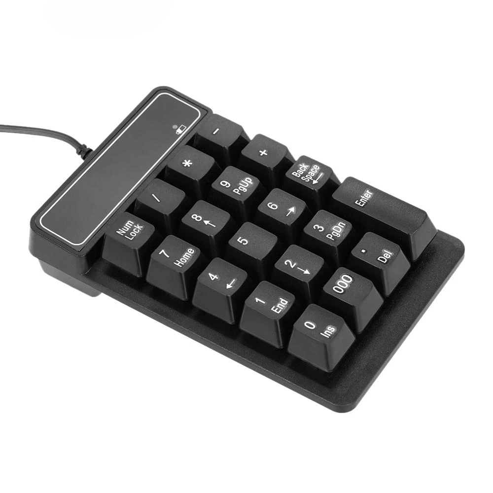 19 Keys USB Mechanical Wire numeric keypad Keyboard Mini number keycaps Numpad Keyboard for Laptop Desktop PC Computer notebook