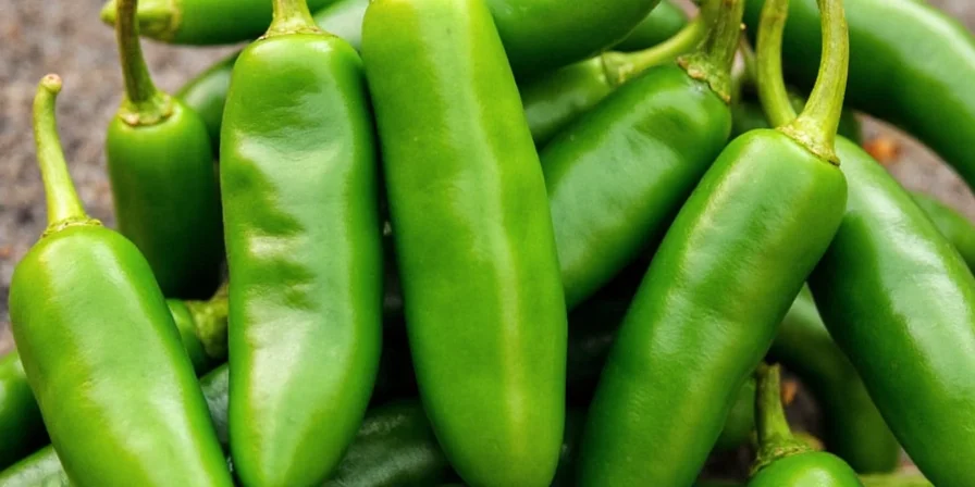 Serrano Peppers Growing in Garden