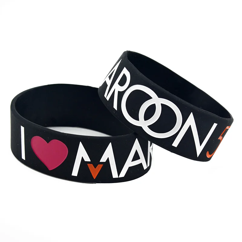 25pcs 1 Inch Wide Maroon 5 Music Wristband For Music Concert - Buy ...