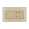 Sran wall 147 type golden stainless steel golden wall socket shaving socket