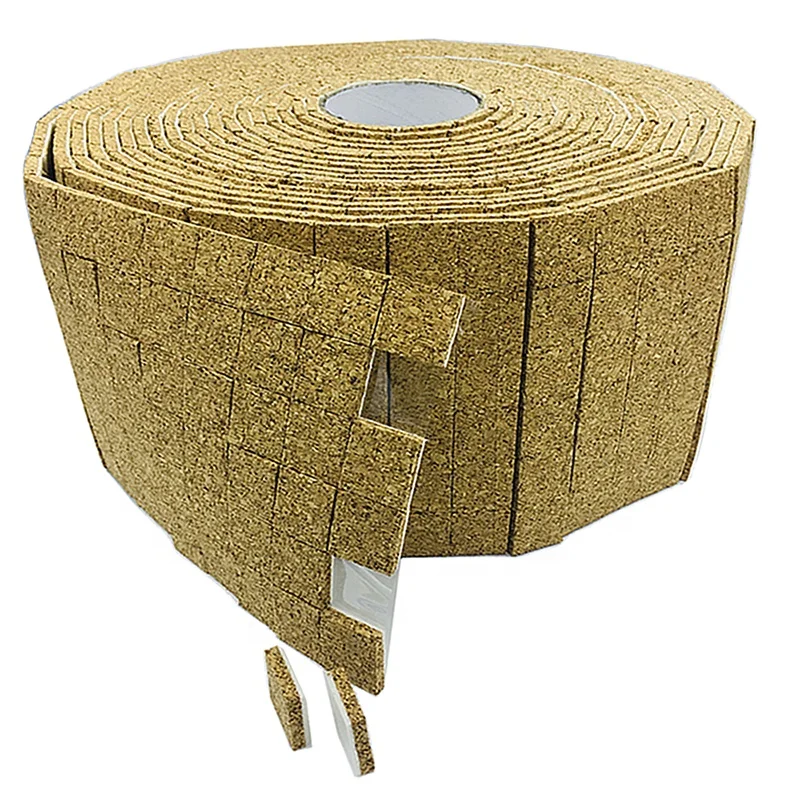 

25*25*5+1MM Cork Separator Spacer Pads With Cling Foam for Glass Protecting on Rolls Cork Shipping Pads Cork With Cling Foam