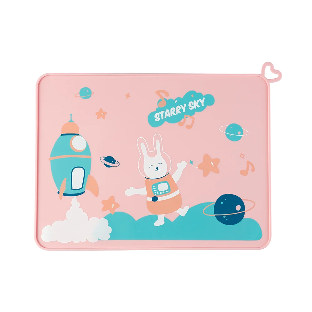 

Free Sample Healthy Cute Silicone Kids Placemat For Dinner Table