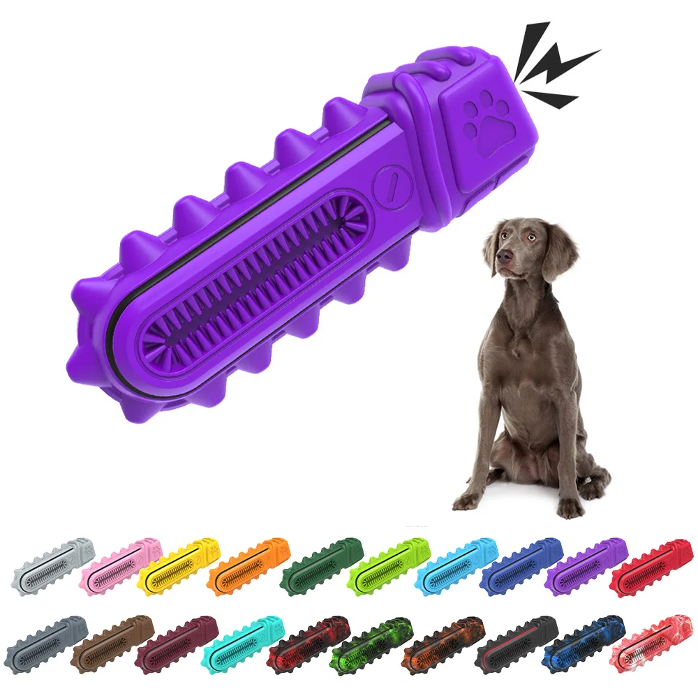 

Kinyu Pet Supplies Original Factory 2023 Dropshipping Product Purple Saw Shape Dog Teeth Cleaning Squeaky Durable Chew Dog Toy
