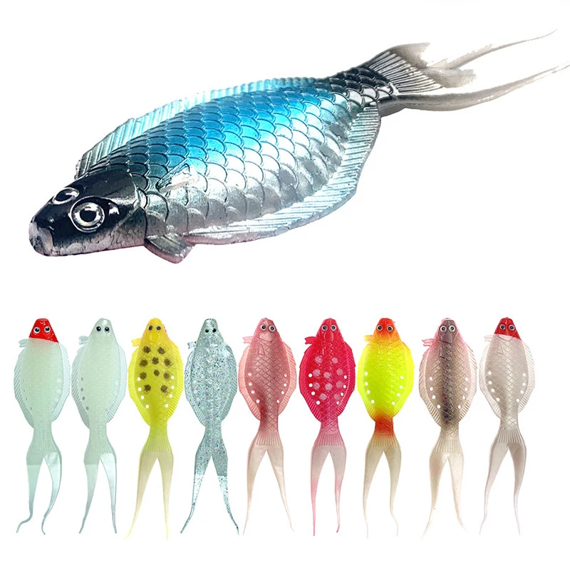 

WEIHE 7.6g 12.8cm Soft Bait Flatfish Fishing Lure Soft Silicone Bait Swimbaits Plastic Flounder Lure Pasca Peche, 10colors