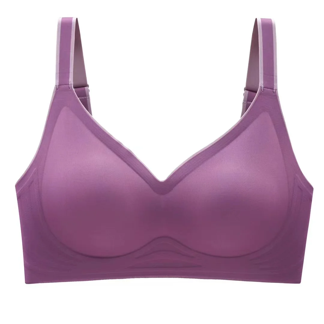 

New Gradient Latex Jell-o Strips Shoulder Straps No Trace Collection Of Sub-Breast Sports Sleep Bra Lce Silk Tube Top