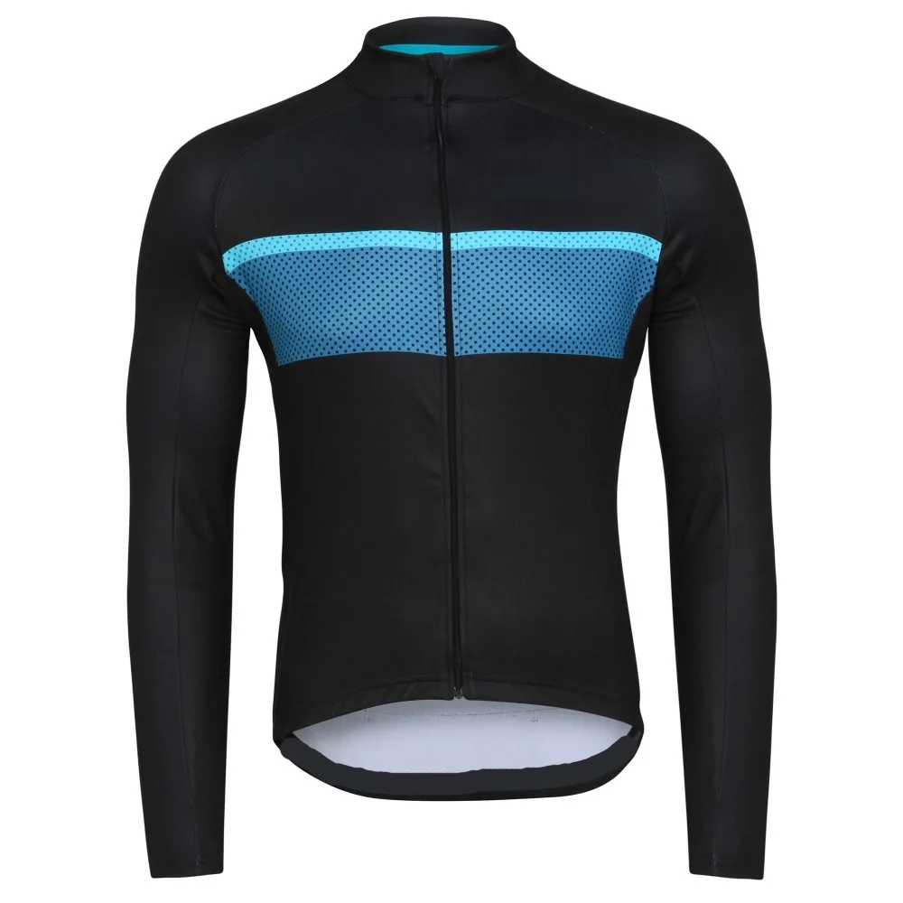

high quality custom logo breathable full zipper long sleeve cycling jersey for men