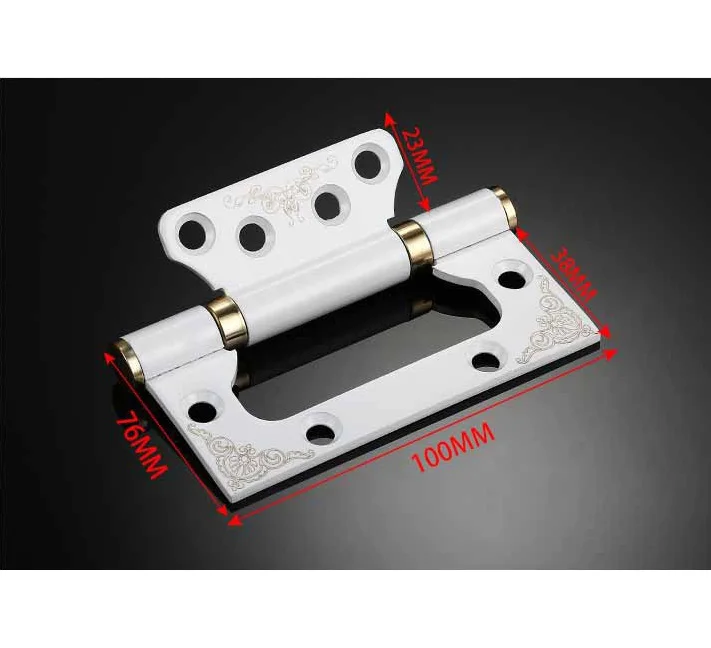 Nordic Style Stainless Steel Interior Door Hinge Ivory White 4 Inch