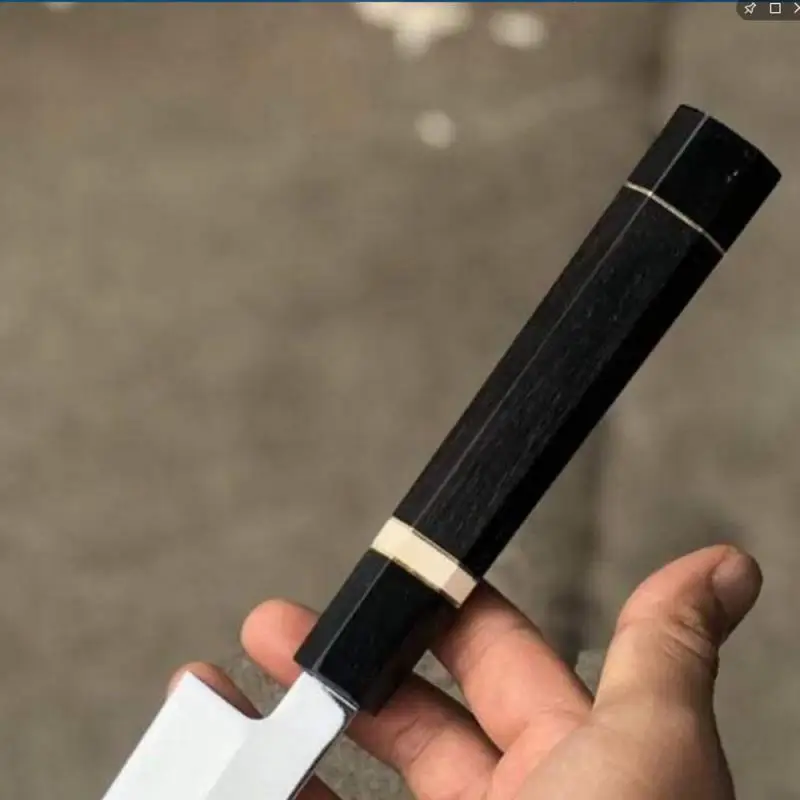 

Handmade resin handle ebony handle is suitable for various types of cutters 138mm 145mm