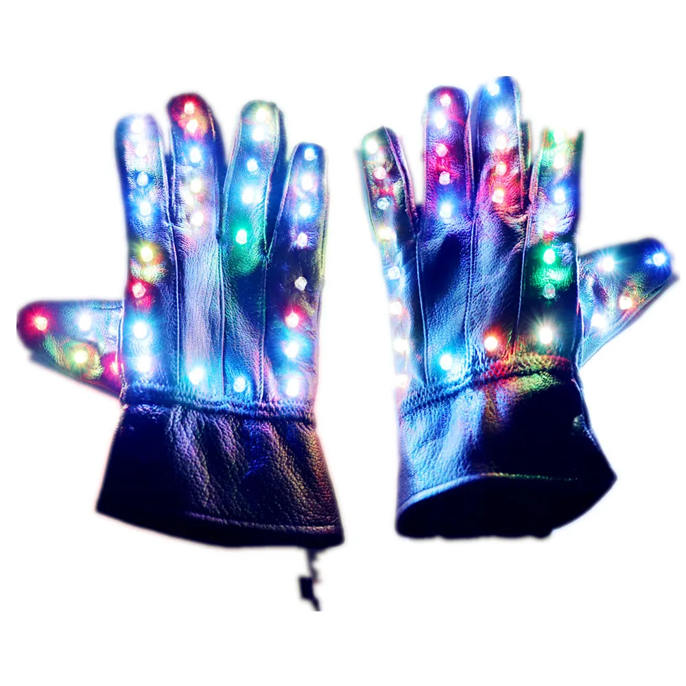 

LED Flashing Gloves Glow Light Up Finger Lighting Dance Party Decoration Glow Party Supplies Choreography Props Christmas