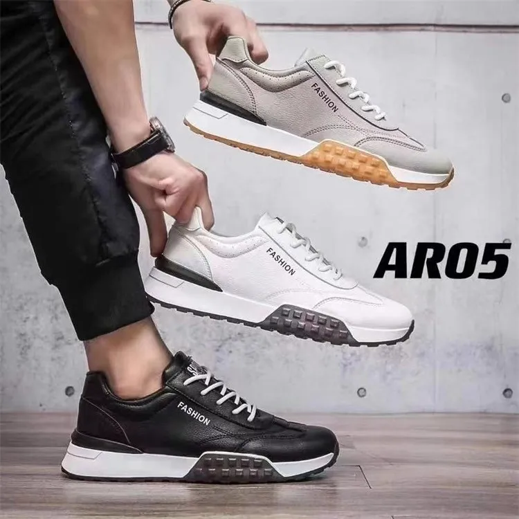 

AR05 2021 Fashion lightweight casual running leather men sport shoes running